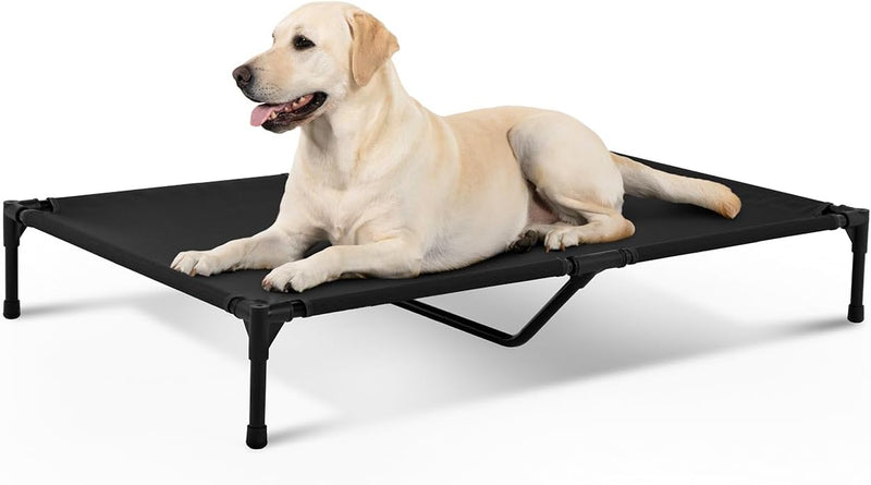 OhGeni | Elevated Dog Bed | 50 inches | XL | Black-zoom-
