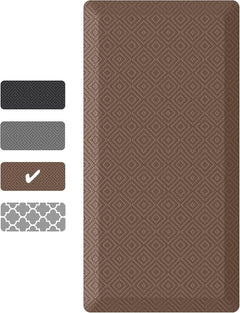 Ophanie | Anti Fatigue Cushioned Mat | 48"L x 20"W x 0.9"Th | Brown - aborderproducts