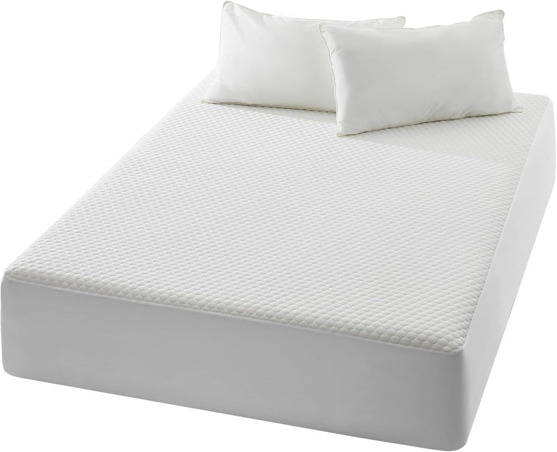 OhGeni | Waterproof Mattress Protector | King Size | White-zoom-