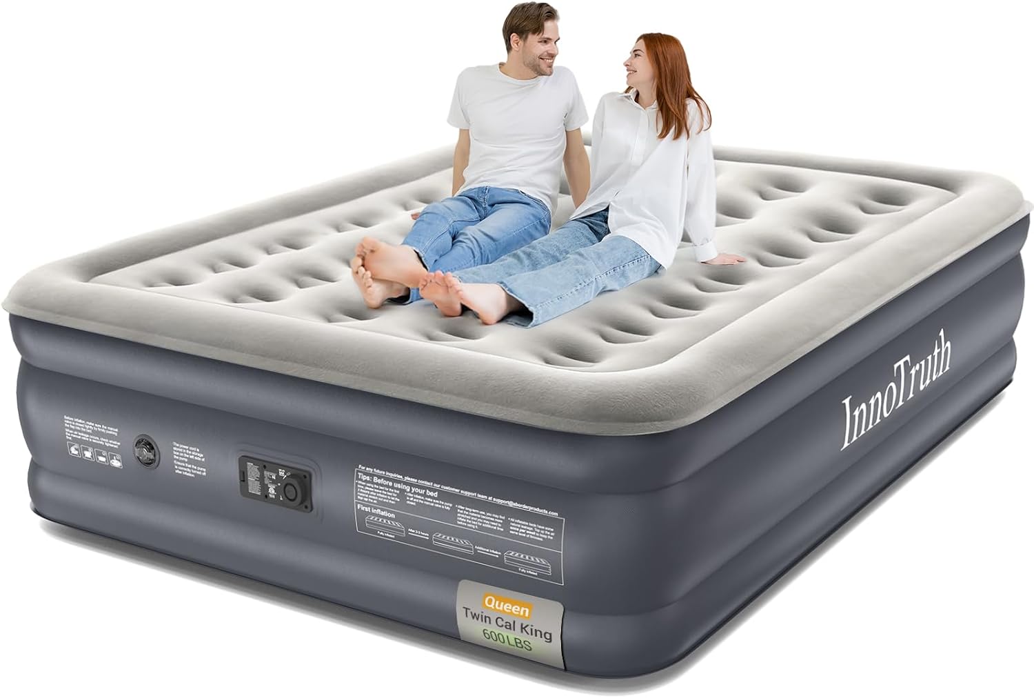 InnoTruth | Air Mattress | 18" Height |  Queen - aborderproducts