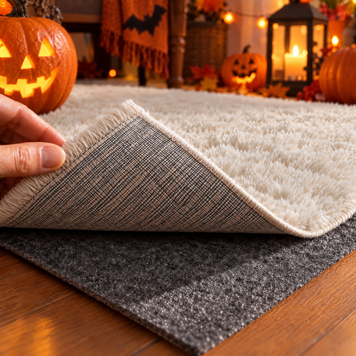 Veken Non-Slip Rug Pad, Anti-Skid Carpet Underlay for Hardwood Floors, Keeps Area Rugs Securely in Place & Protects Finishes-zoom-3