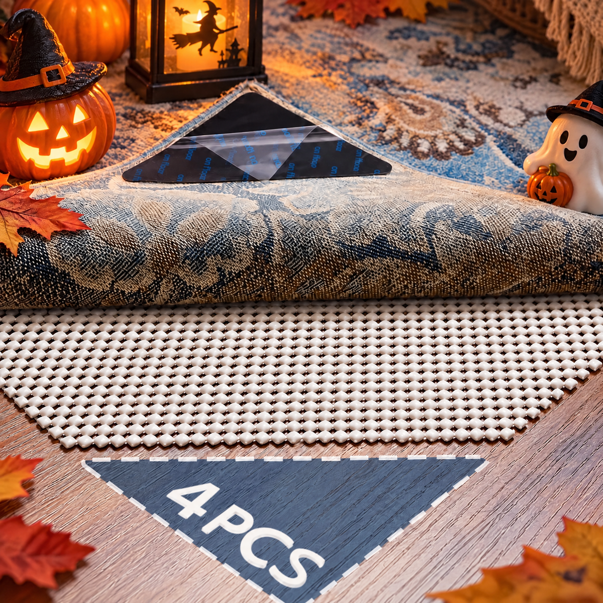 Veken Non-Slip Rug Pad Gripper for Hardwood Floors, Open Grid Area Rug Pad, Thick Anti Skid Rug Mat for Tile Floors-zoom-19
