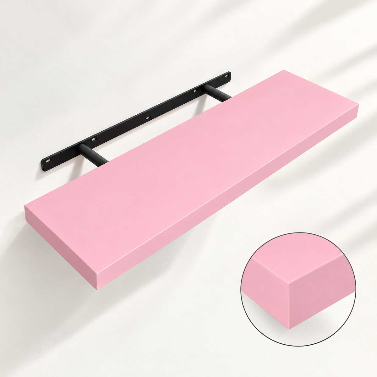 BAYKA Floating Shelves Set of 2, Wall Mounted Wood Shelf Set with Hidden Brackets for Bathroom, Bedroom & Living Room-zoom-10