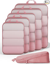 Veken 6 Set Compression Packing Cubes(Pink) - aborderproducts