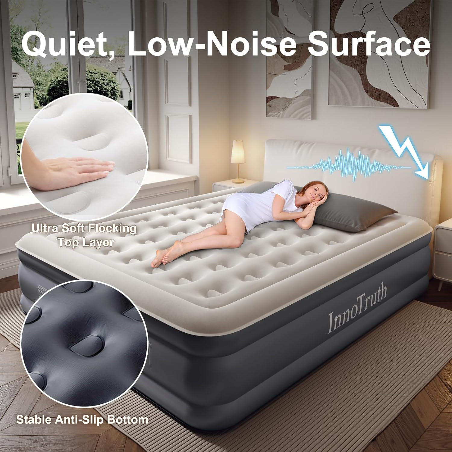 InnoTruth | Air Mattress | 18" Height | Cal King - aborderproducts