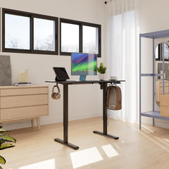 Veken | Electric Standing Desk | 48 Inch | Black - aborderproducts