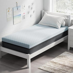 OhGeni 3 Inch Twin XL Memory Foam Mattress Topper Pad with Cover, Egg Crate Foam with Anti-Slip Base, Enhanced with Cooling Gel，Removable & Washable，College Dorm Room Essential - aborderproducts