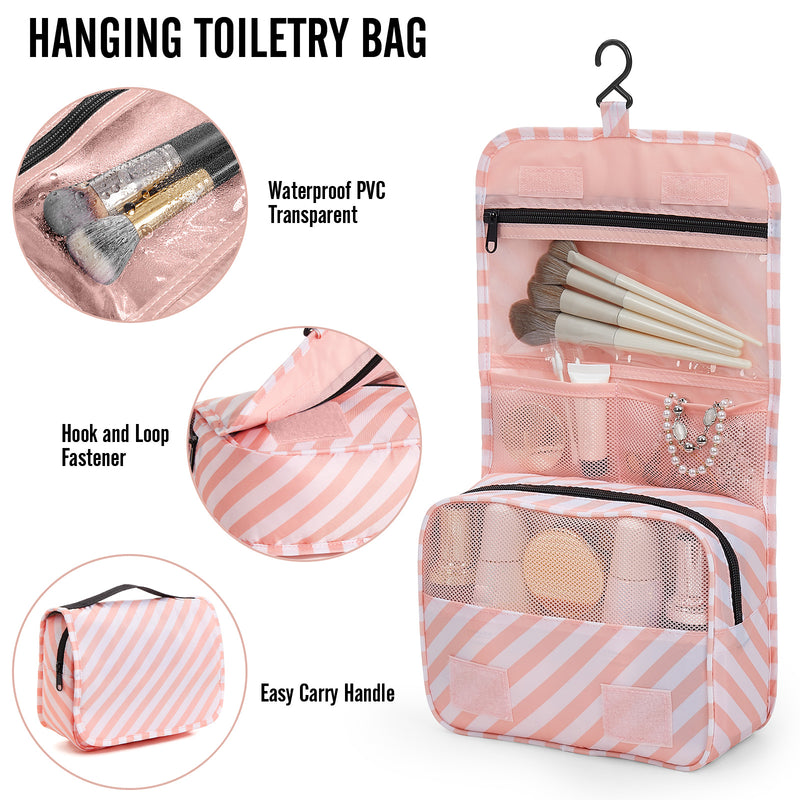 Veken 10 Set Packing Cubes for Travel Essential, Suitcase Organizer Bags in 4 Sizes, Carry-On Luggage Accessories with Large Laundry & Hanging Toiletry Bag, Must-Have for Airplane, Road Trip & Camping-zoom-