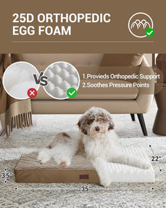 OhGeni | Dog Bed | 35 Inch | Coffee - aborderproducts