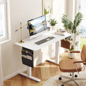 Veken | Standing Desk with Side Storage Pocket | 47.2 Inch | White