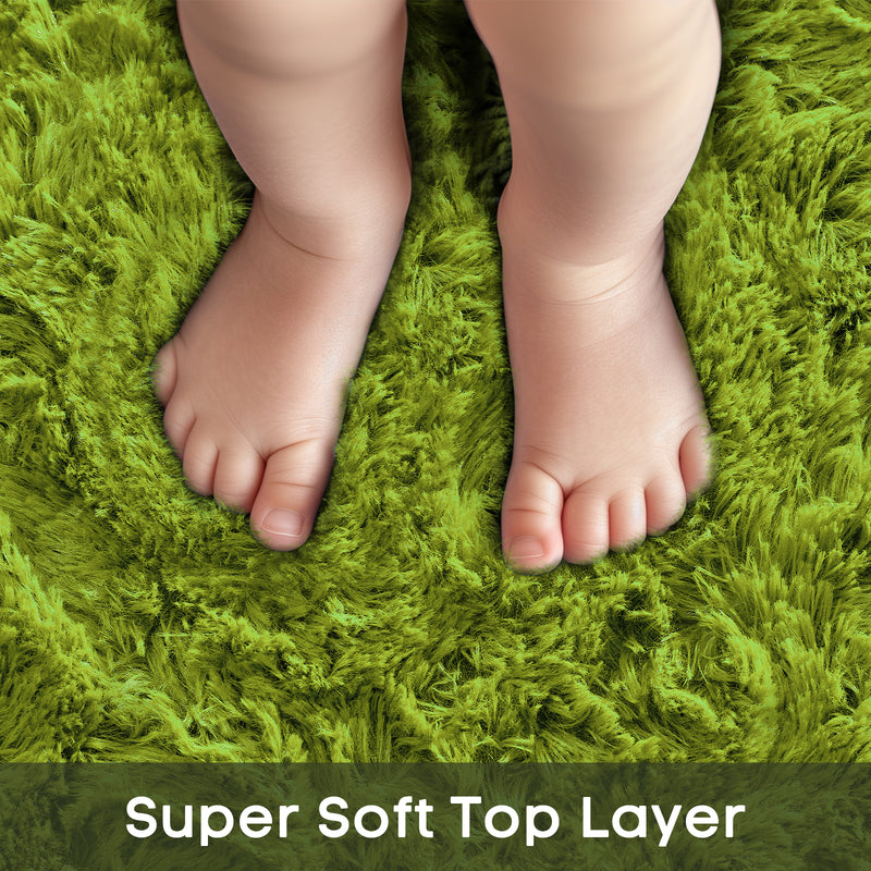 Ophanie | Round Rug | 5 Ft | Green-zoom-