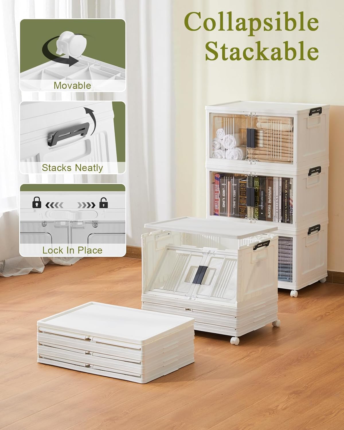 OlarHike | Storage Bins | 48QT | 3 Packs - aborderproducts