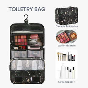 ALL INCLUDED 10 Set Durable Packing Cubes for Suitcases,OlarHike Essentials for Travel,UPGRADED Anti-Tear Stitching, NEW Improved Luggage Packing Organizers for Travel Accessories (Black Flower) - aborderproducts