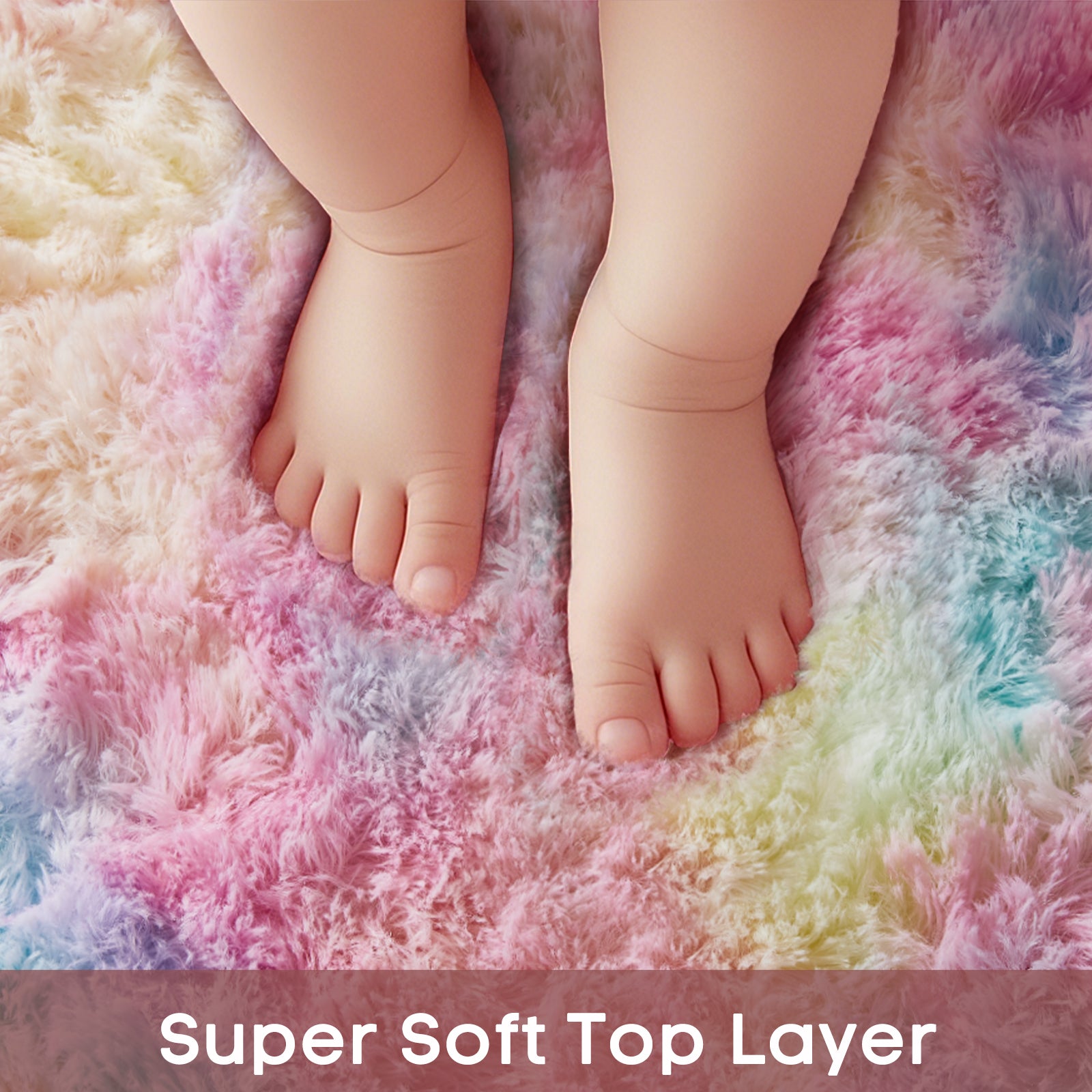 Ophanie | Round Rug | 5 Ft  | Rainbow - aborderproducts