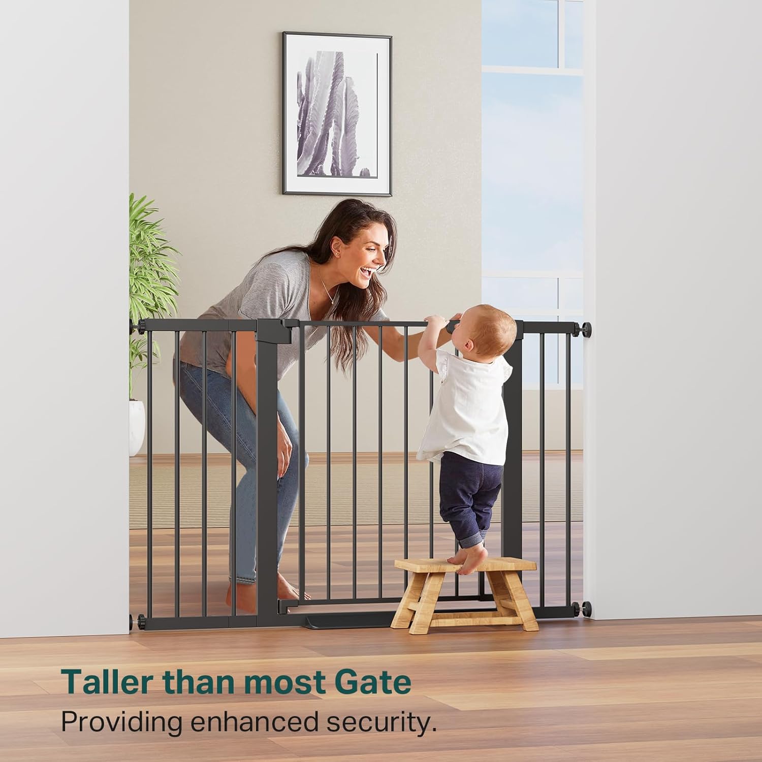 Cumbor | Safety Gate | 29.7-48"W x 36"H | Black - aborderproducts