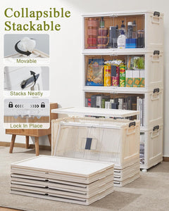 OlarHike | Storage Bins | 76QT | 4 Pack | Warm Gray - aborderproducts