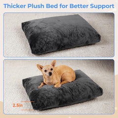 OhGeni | Plush Pet Bed | 23inch | Grey - aborderproducts