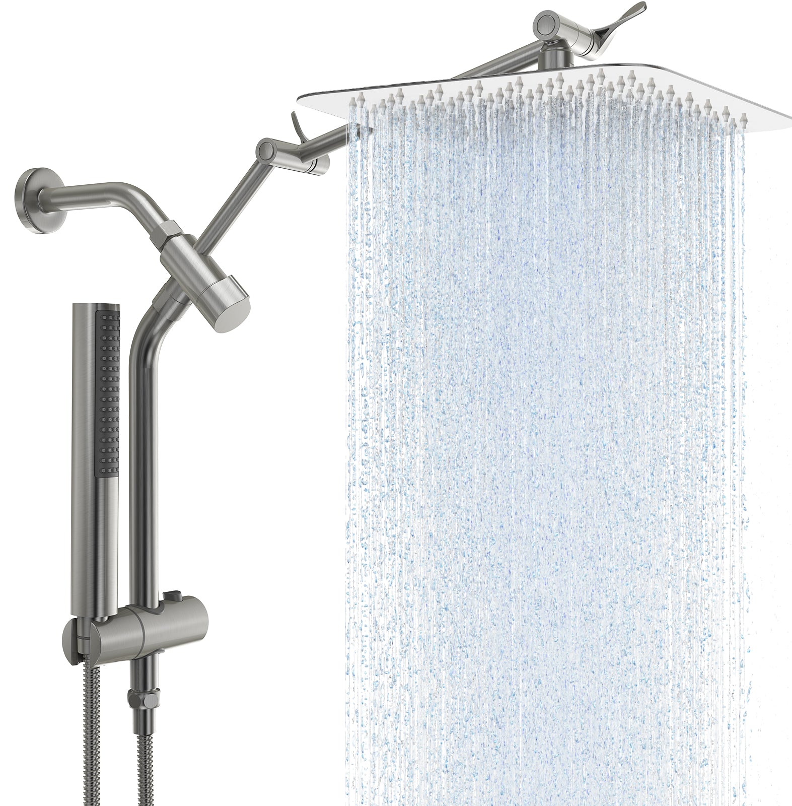 Veken | Shower Heads Combo | All Metal | 2.5GPM | Brushed Nickel - aborderproducts