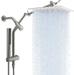 Veken | Shower Heads Combo | All Metal | 2.5GPM | Brushed Nickel - aborderproducts