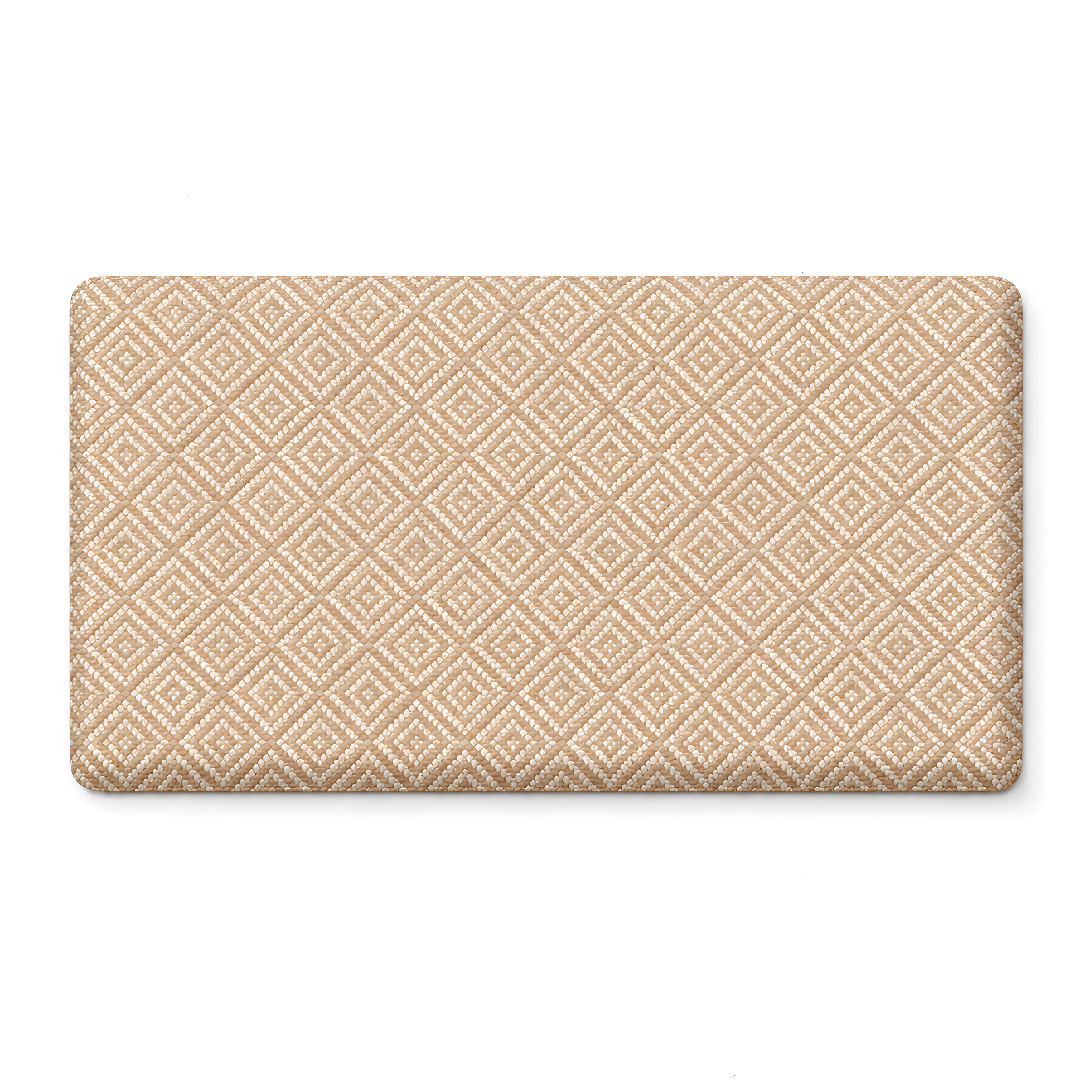 Ophanie 20x39 Kitchen Mat 3/4 Inch Thick Anti Fatigue Cushioned Floor Rug Waterproof Non Slip Standing Mat Beige