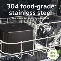 Veken | Innovation Award Winner Stainless Steel Cat Water Fountain | 95oz/2.8L | Space Black - aborderproducts