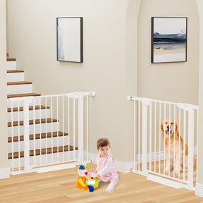 Cumbor 2 Pack| 29.7"-40.6"| Baby Gate for Stairs | Mom's Choice Awards Winner| White