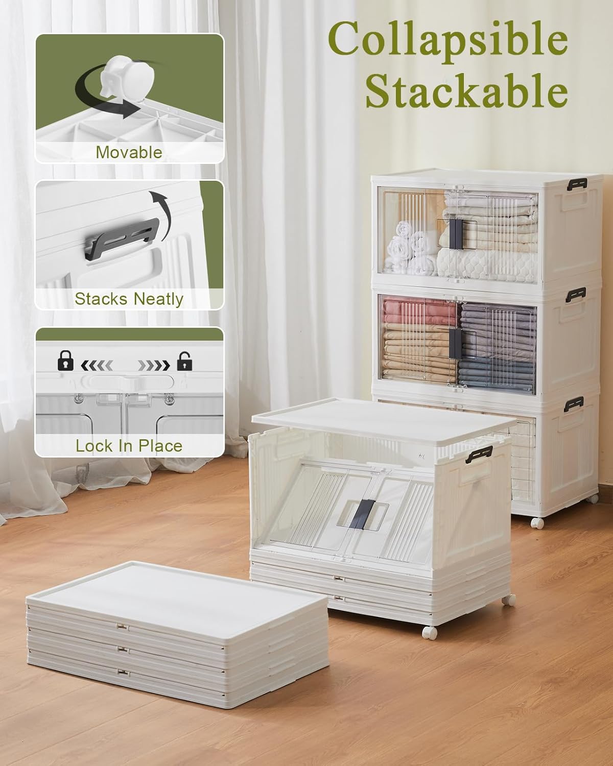 OlarHike | Storage Bins | 76QT | 3 Packs - aborderproducts