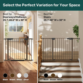 Cumbor | Safety Gate |  29.7-40.6"W x 30.5"H | Brown - aborderproducts