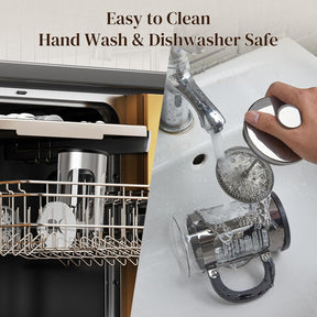 Veken French Press Coffee Maker 34oz 1 L, Heat Resistant Thickened Borosilicate Glass, No Plastic Touching Cafe, Stainless Steel Brewer, Cold Brew Cafetera Teapot for Kitchen Travel Camping, Silver - aborderproducts