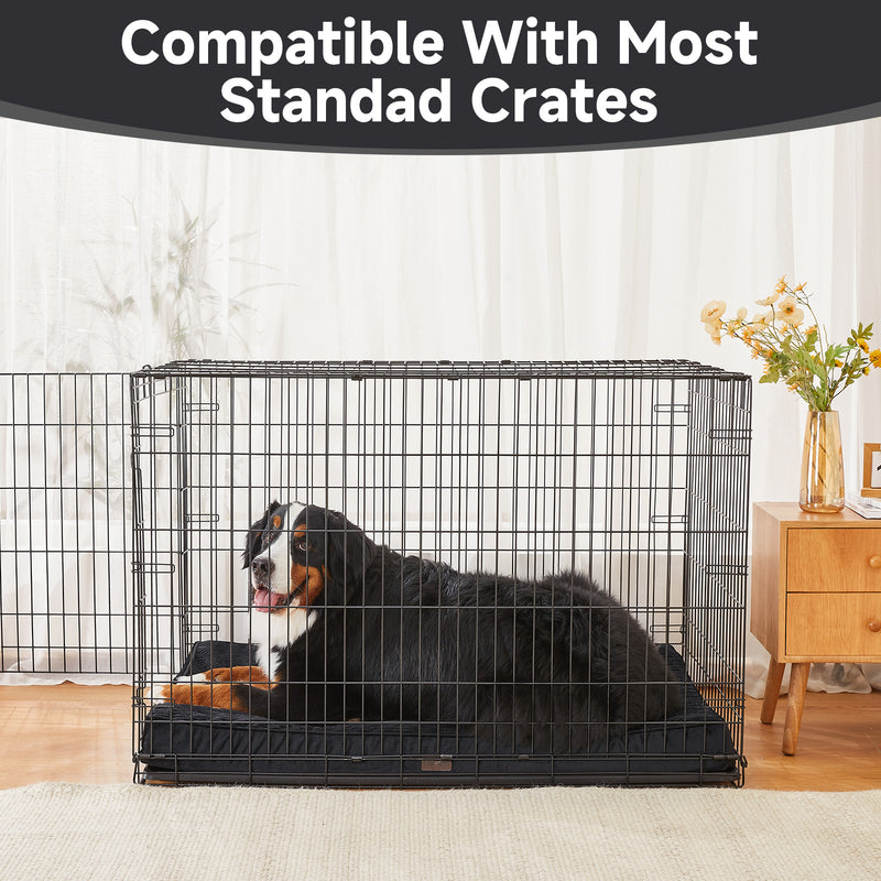 OhGeni | Flat Dog Bed | 47" | Black-zoom-