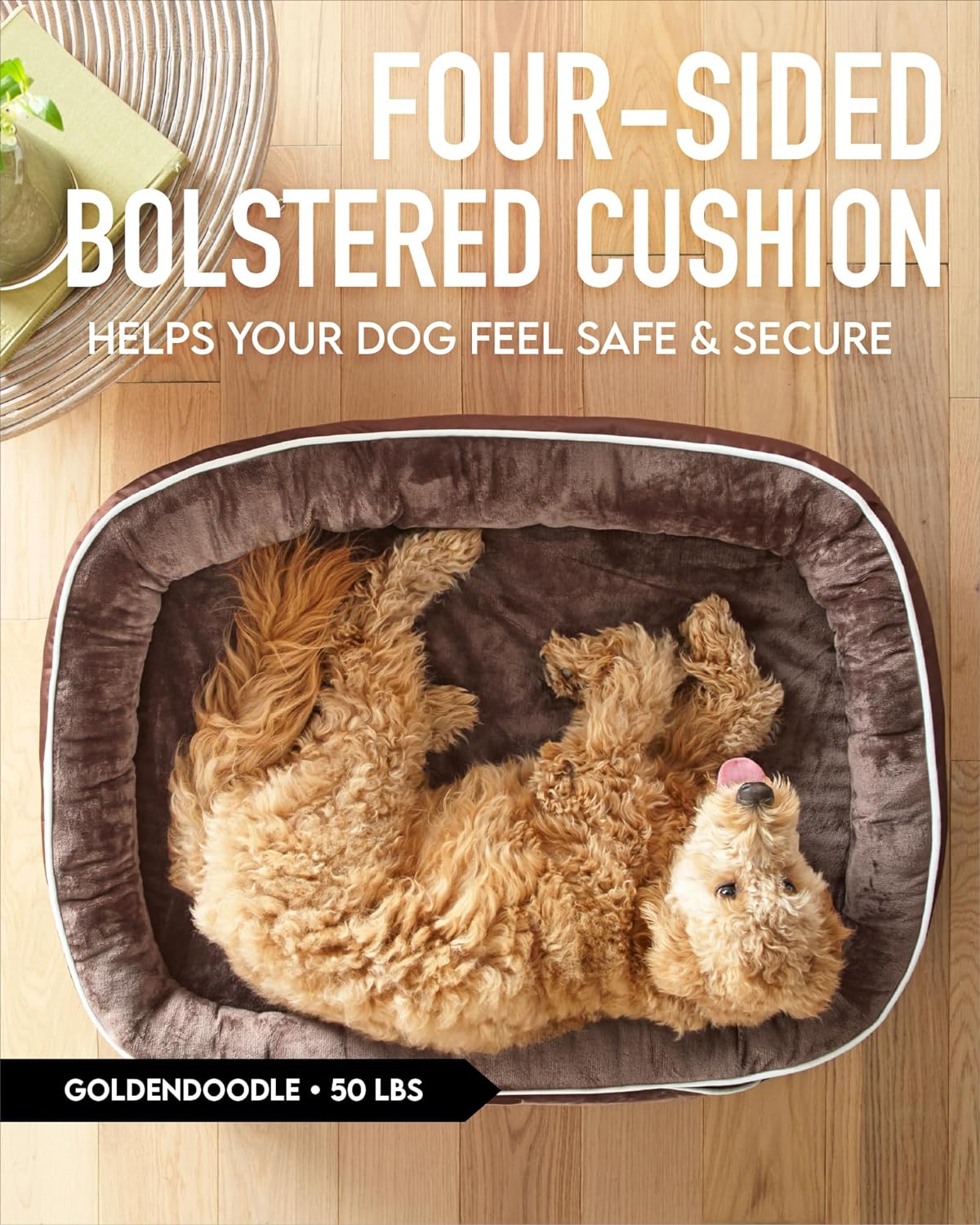 Orthopedic Dog Bed| X-Large (42 x 31 x 7 Inch)|Brown|OhGeni - aborderproducts