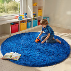 Ophanie | Round Rug | 8 Ft | Blue - aborderproducts