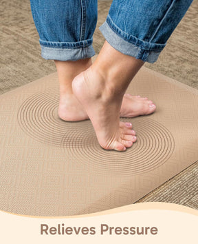 Ophanie | Anti Fatigue Standing Cushioned Mat | 24'' x 70'' | Beige