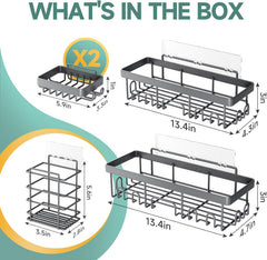 Veken | Shower Caddy |  5-Pack |  Gray - aborderproducts