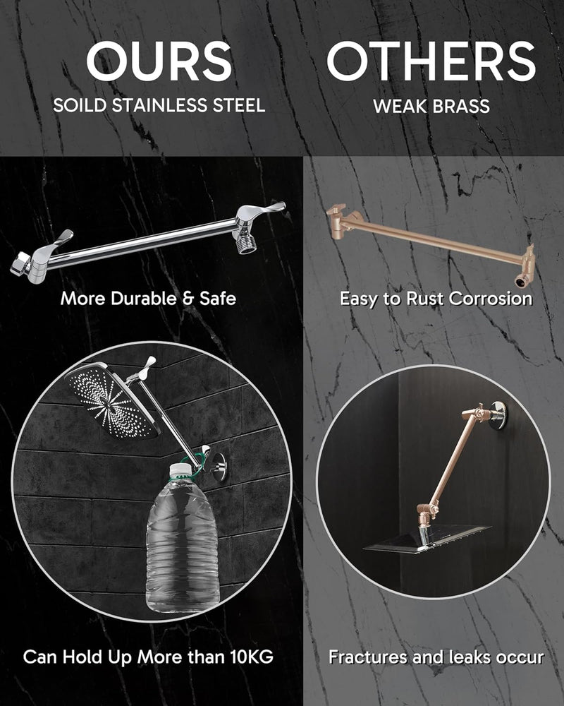 Veken Rain Shower Head,12 Inch Large Rainfall Showerhead-Chrome-zoom-