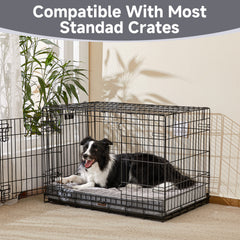 OhGeni | Flat Dog Bed | 35" | Gray - aborderproducts