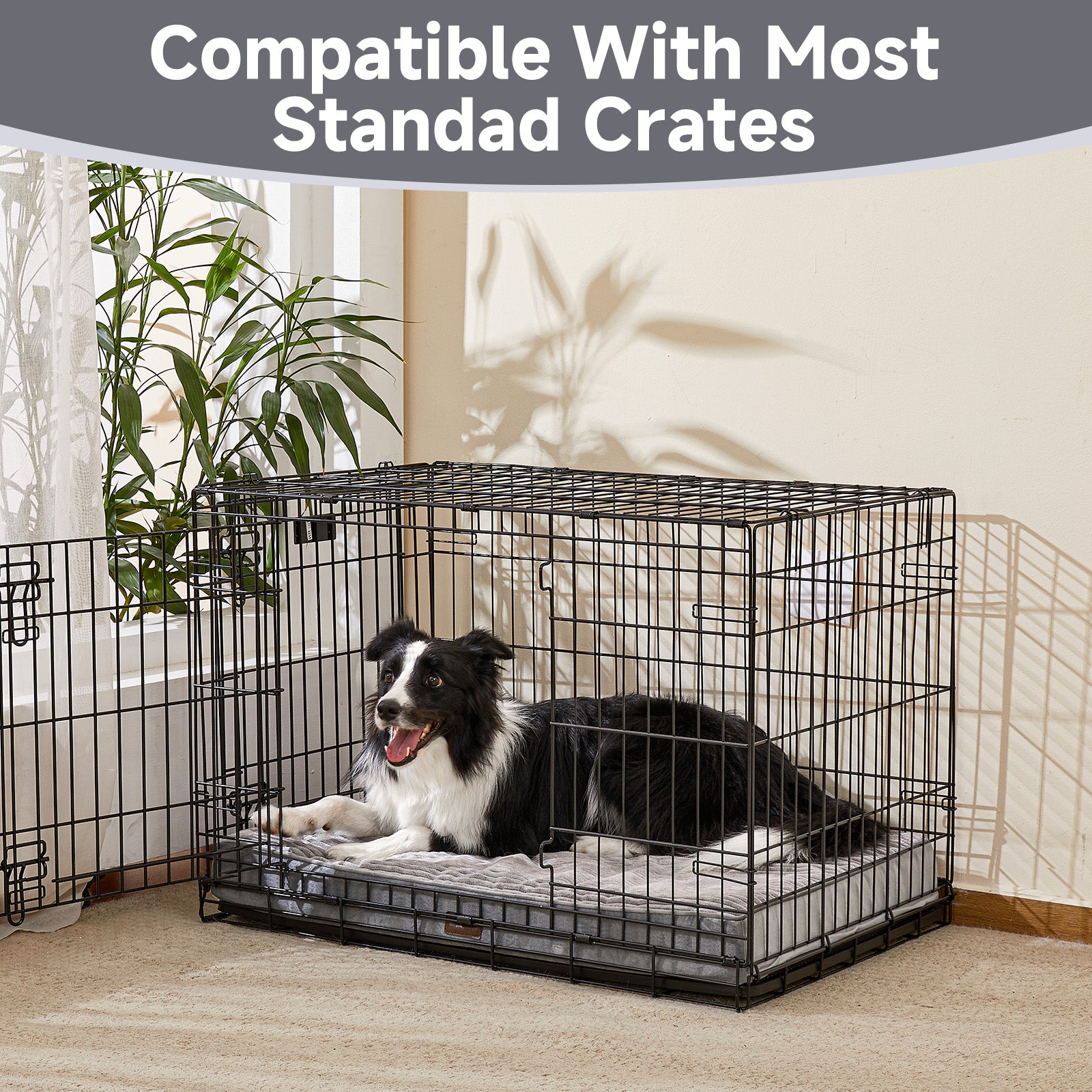 OhGeni | Flat Dog Bed | 35" | Gray - aborderproducts