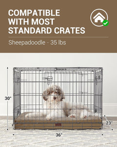 OhGeni | Dog Bed | 35 Inch | Coffee - aborderproducts