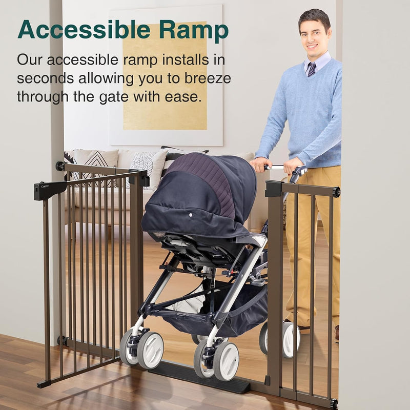 CUMBOR | SAFETY GATE | 29.7-54.2 x 30.5" | Brown-zoom-