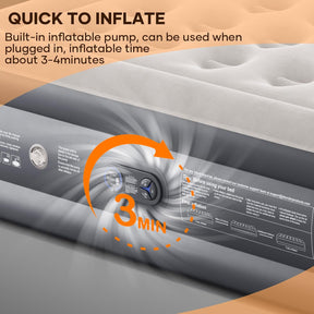 InnoTruth | Air Mattress | Twin | 18" | Dark Gray