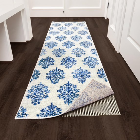 Veken Runner Rug Pad Gripper for Hardwood Floors, Non Slip 2x6 Ft Rug Pads for Area Rugs, Thick Rug Grippers for Tile Floors, Under Carpet Anti Skid Mat, Keep Your Rugs Safe and in Place - aborderproducts