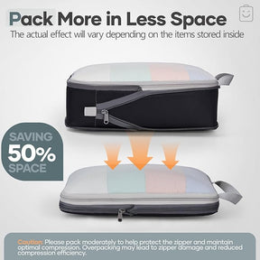 Veken 9-Piece Set Compression Organizer (Black) - aborderproducts