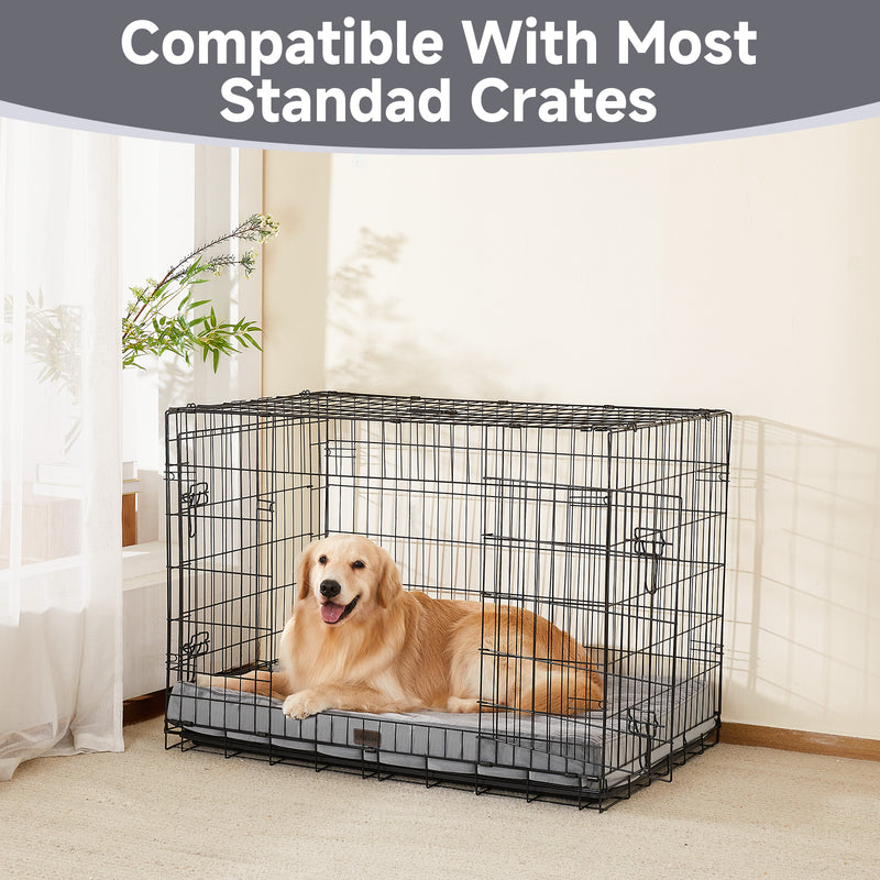 OhGeni | Flat Dog Bed | 41" | Gray-zoom-