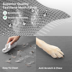 OhGeni | Elevated Dog Bed | 50 inches | XL | Gray - aborderproducts