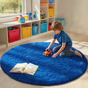 Ophanie | Round Rug | 7 Ft | Blue