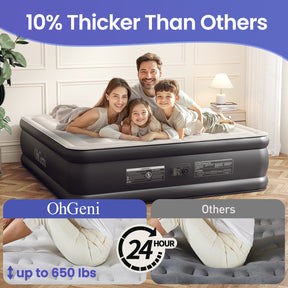 OhGeni | Air Mattress |  King Size | 18''  | Black