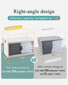 OlarHike | Storage Bins | 97QT | 4 Pack Cubes