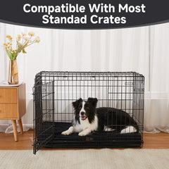 OhGeni | Flat Dog Bed | 35" | Black - aborderproducts