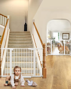 CUMBOR | SAFETY GATE | 29.7-46"W x 30.5"H | Pack of 2 | WHITE - aborderproducts