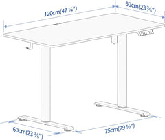 Veken | A2 Electric Standing Desk | 47.2 Inch | White - aborderproducts